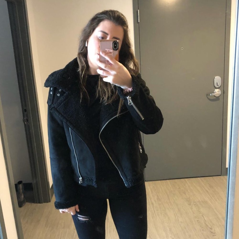 Zara Suede Moto Jacket